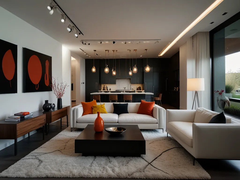 Contemporary space with bold accents